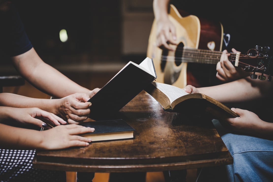 Group of People Doing Praise and Worship Together 